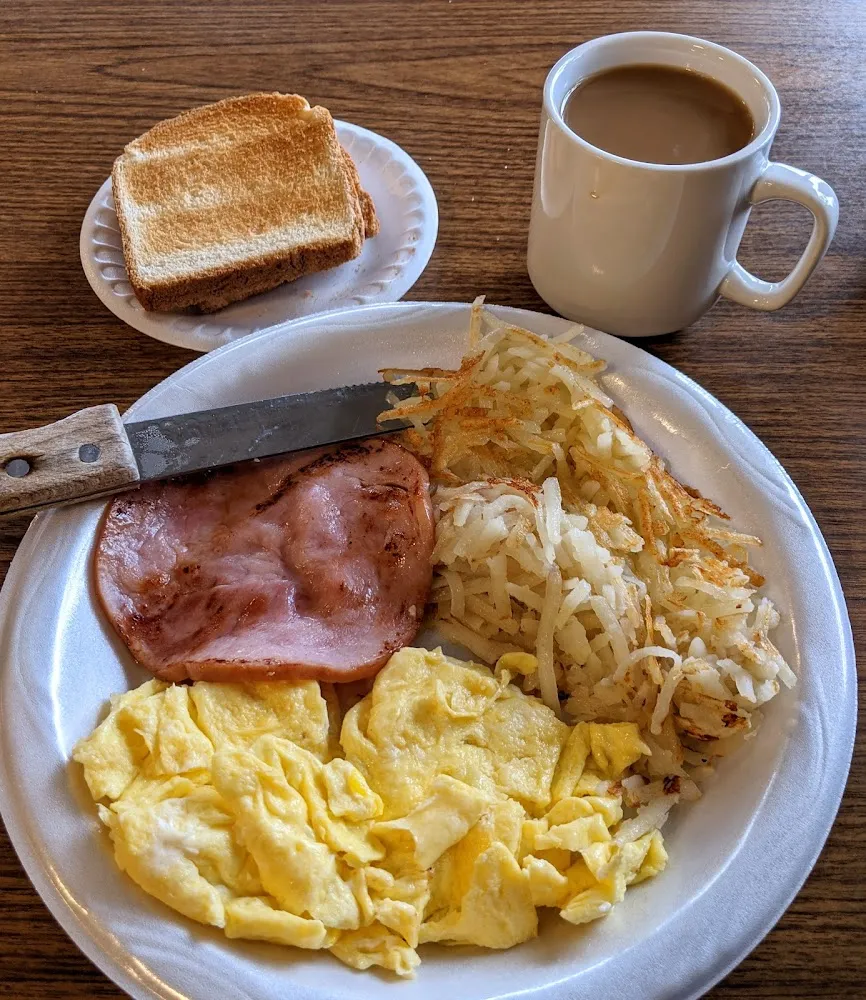 Scrambled Eggs Hash Browns Ham