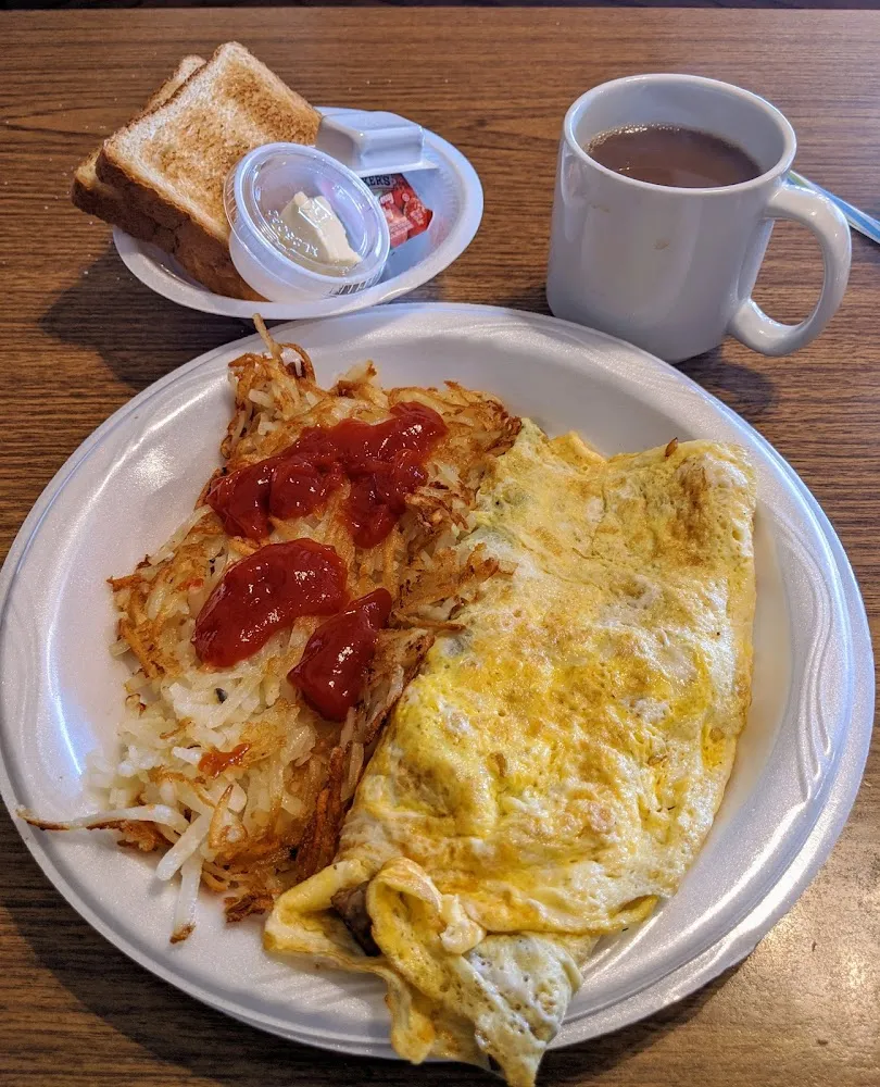 Western Omelette and Hash Browns